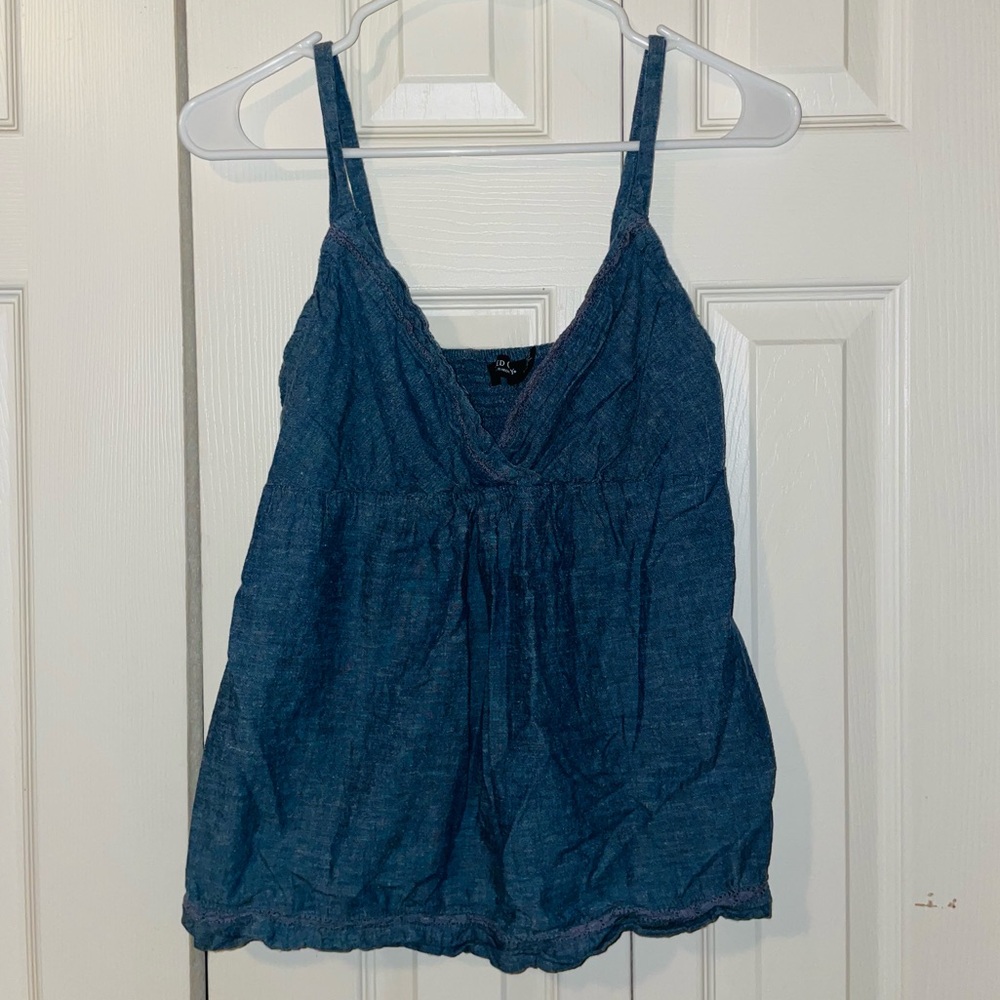 Women’s Denim-Like Tank Top Size Small, No Rips, Tears or Stains.